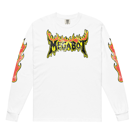 Fire - White Long Sleeve T-Shirt