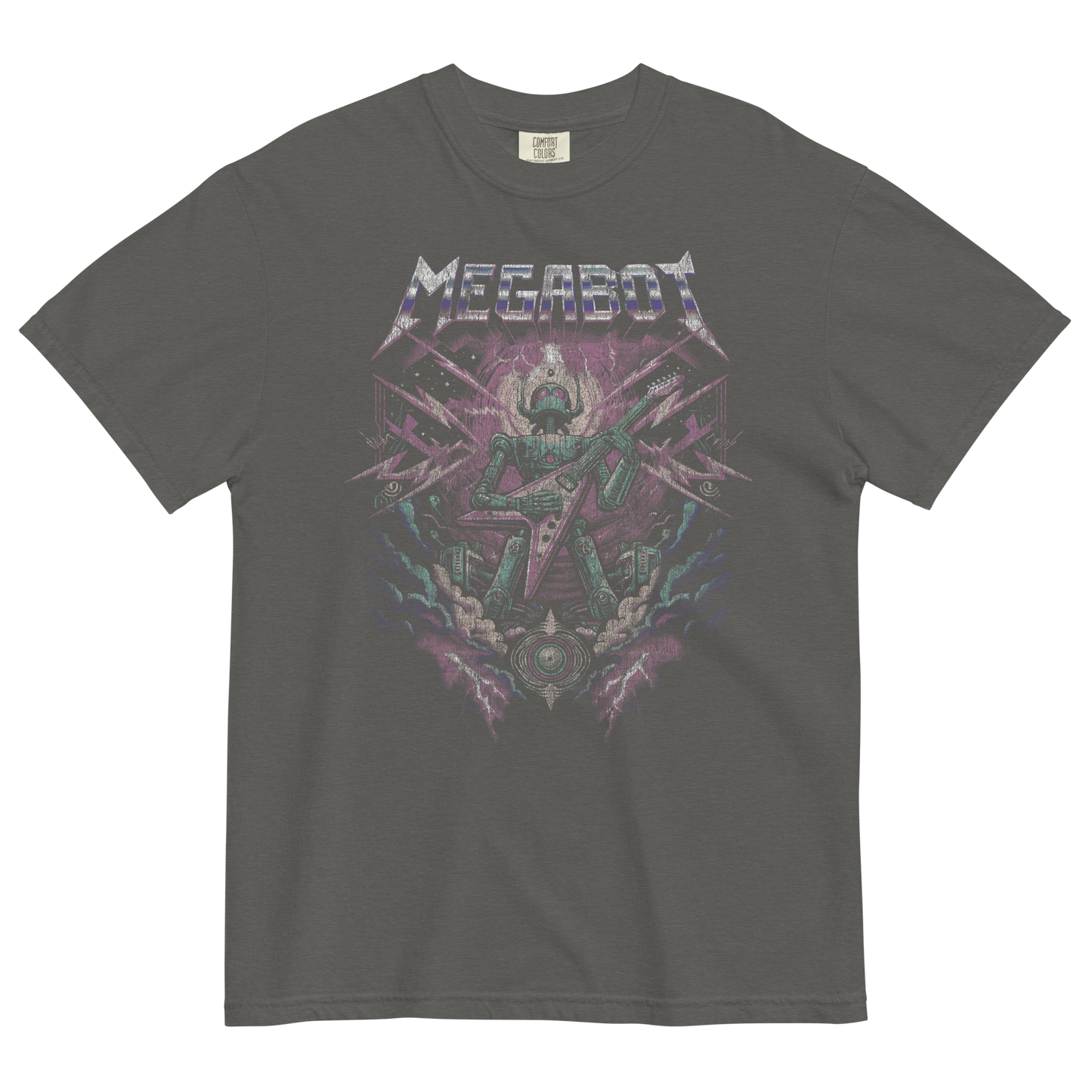 Metalbot - Faded Black T-Shirt